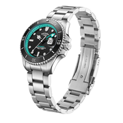 Rotary GB05430/80 Henley Seamatic Black Dial Stainless Steel Bracelet Men's Watch